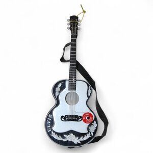 Elvis Presley Illuminated Musical Ornament "Ill Be Home For Christmas" Guitar De